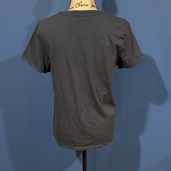 Gray Graphic T-Shirt with Floral Design - Picture 2 of 3